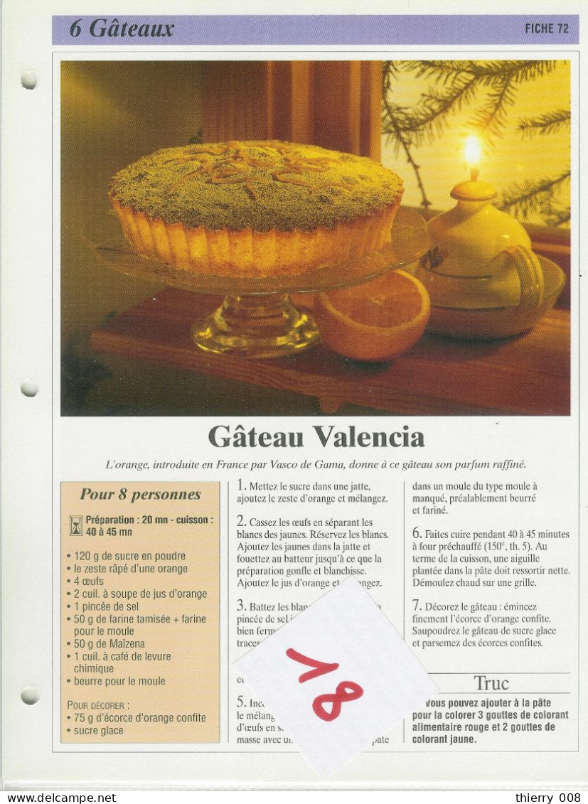 Lot 18  Gâteaux  Gateau Cuisine  Recette - Cooking Recipes