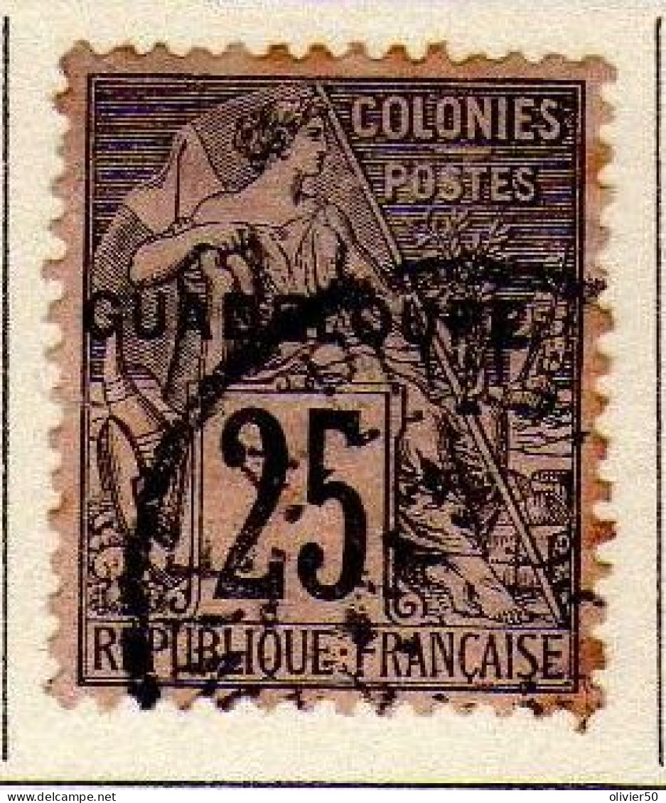 Guadeloupe - (1891) -     25  C. Timbre Des Colonies Generales Surcharge  Guadeloupe -  Oblitere - Oblitérés