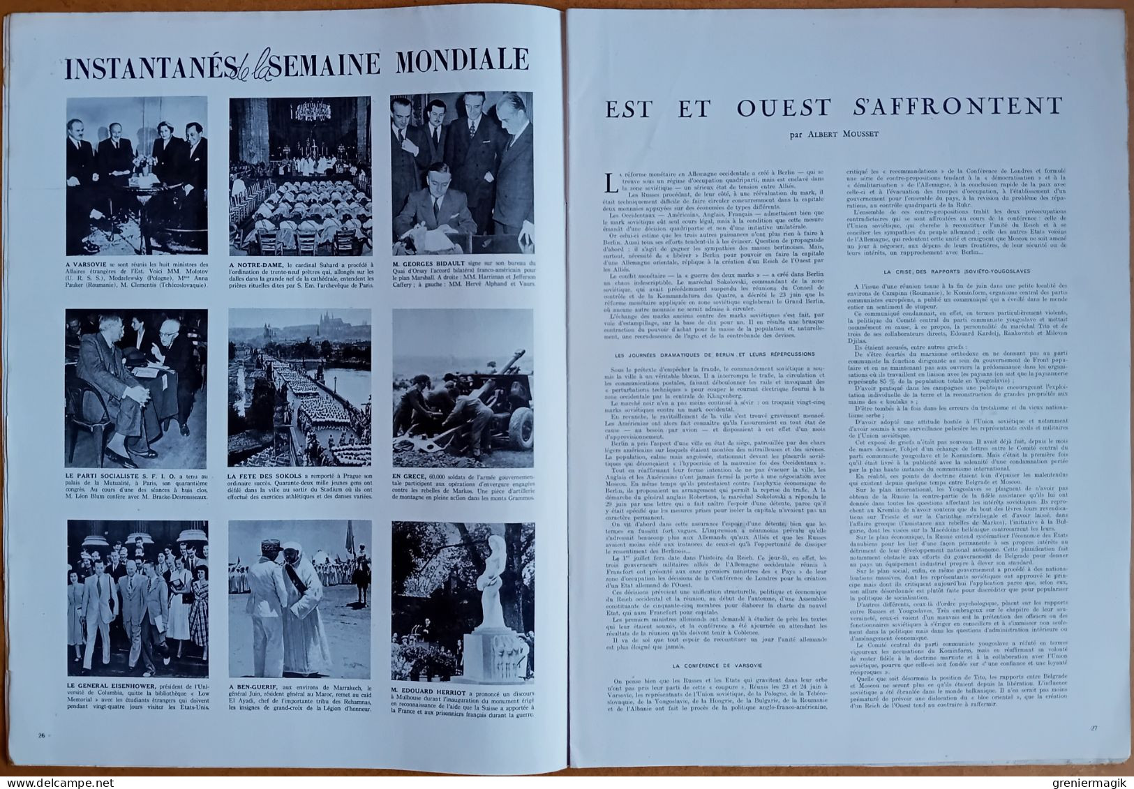 France Illustration N°145 10/07/1948 Le Fezzan/La Chine En Armes/Sidérurgie/Funambule Garmisch/Finlande/L'art Iranien - Testi Generali