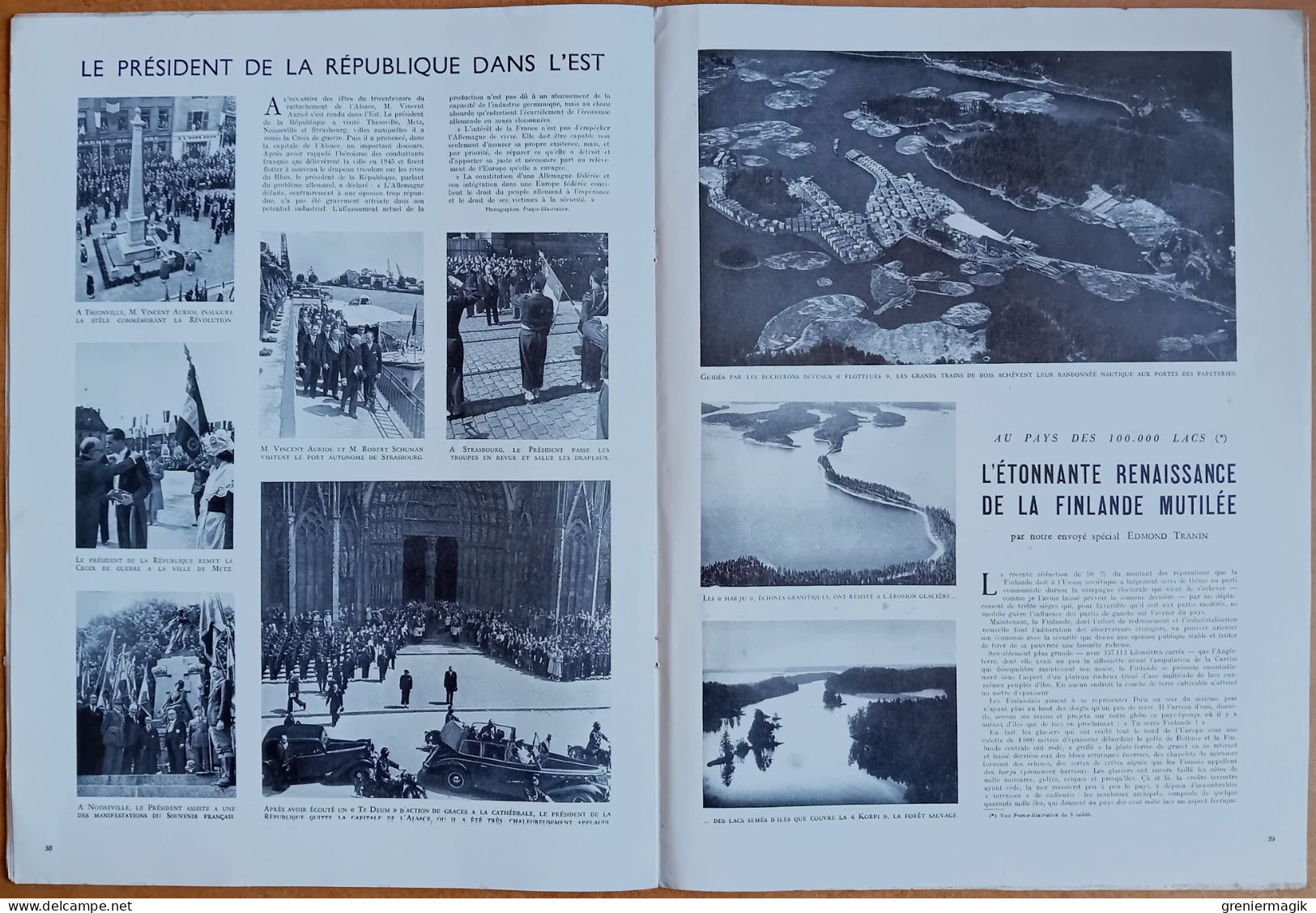 France Illustration N°145 10/07/1948 Le Fezzan/La Chine en armes/Sidérurgie/Funambule Garmisch/Finlande/L'art iranien