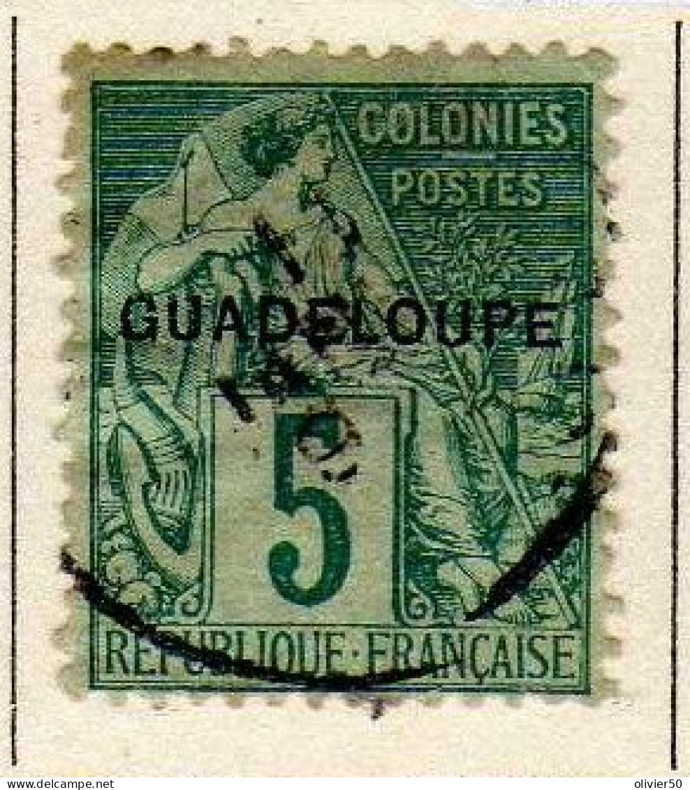 Guadeloupe - (1891) -     5 C. Timbre Des Colonies Generales Surcharge  Guadeloupe -  Oblitere - Oblitérés
