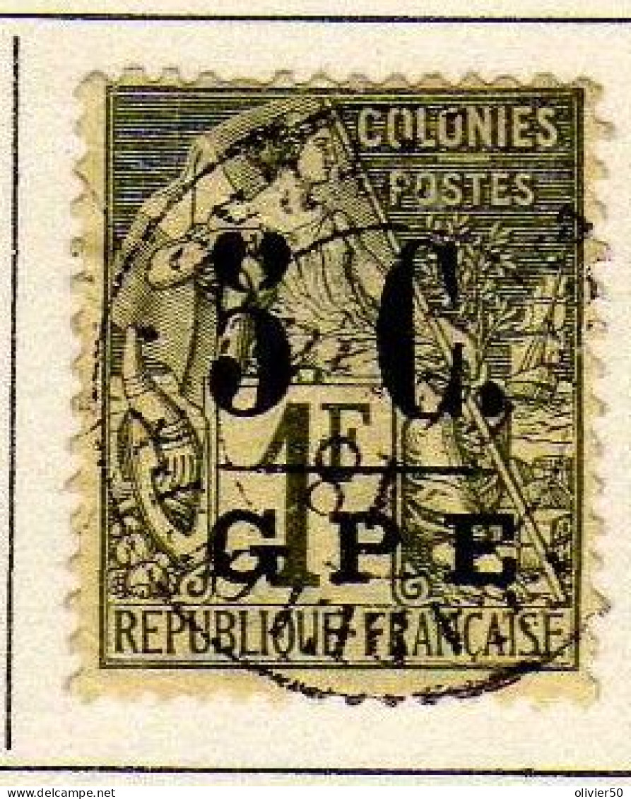 Guadeloupe - (1890-91) -   .5 C. Sur 1 F. Colonies Generales - Oblitere - Gebraucht