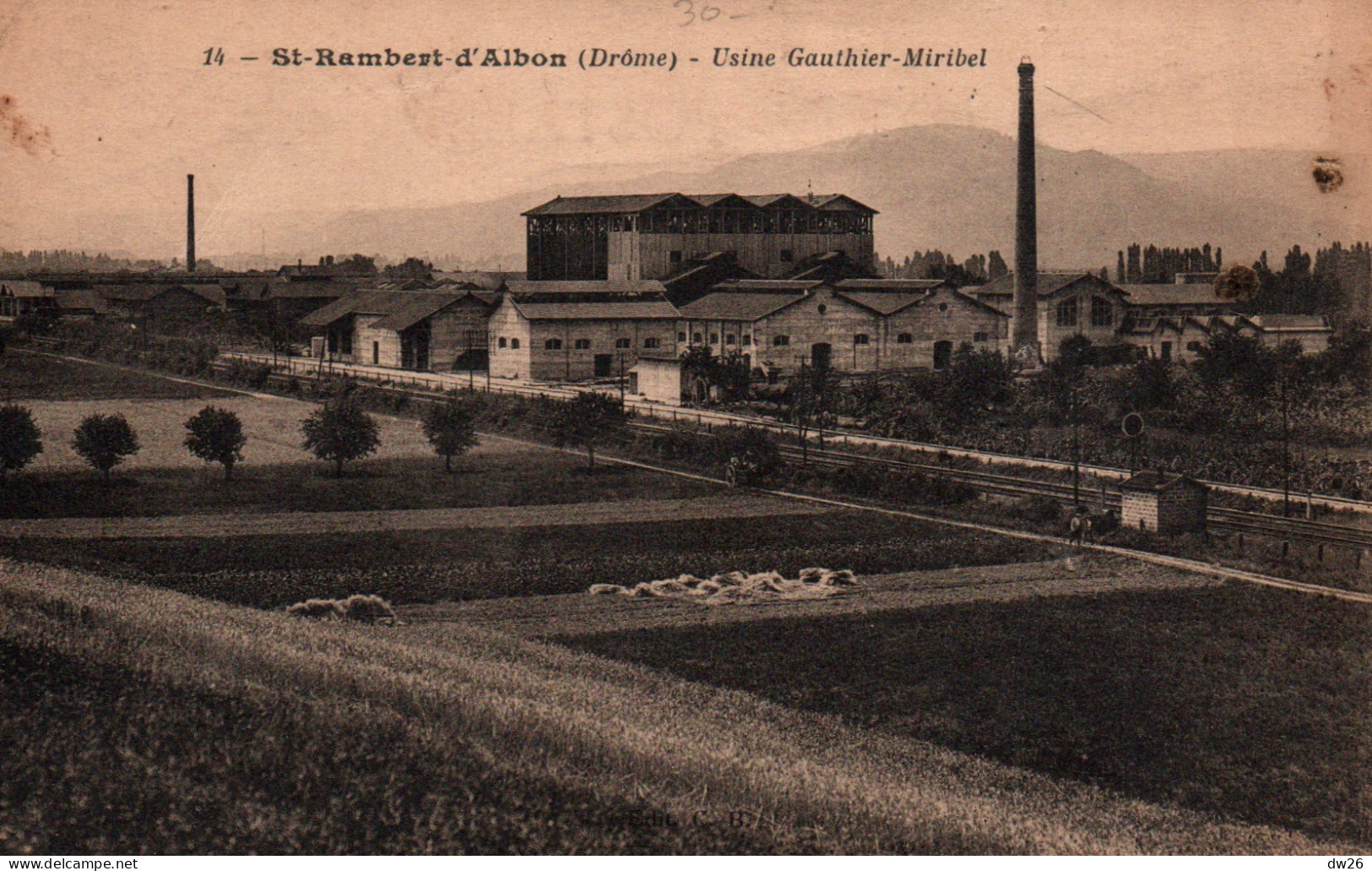 St Saint-Rambert-d'Albon (Drôme) - L'Usine Gauthier-Miribel (fabrique D'engrais) Carte N° 14 Non Circulée - Otros & Sin Clasificación