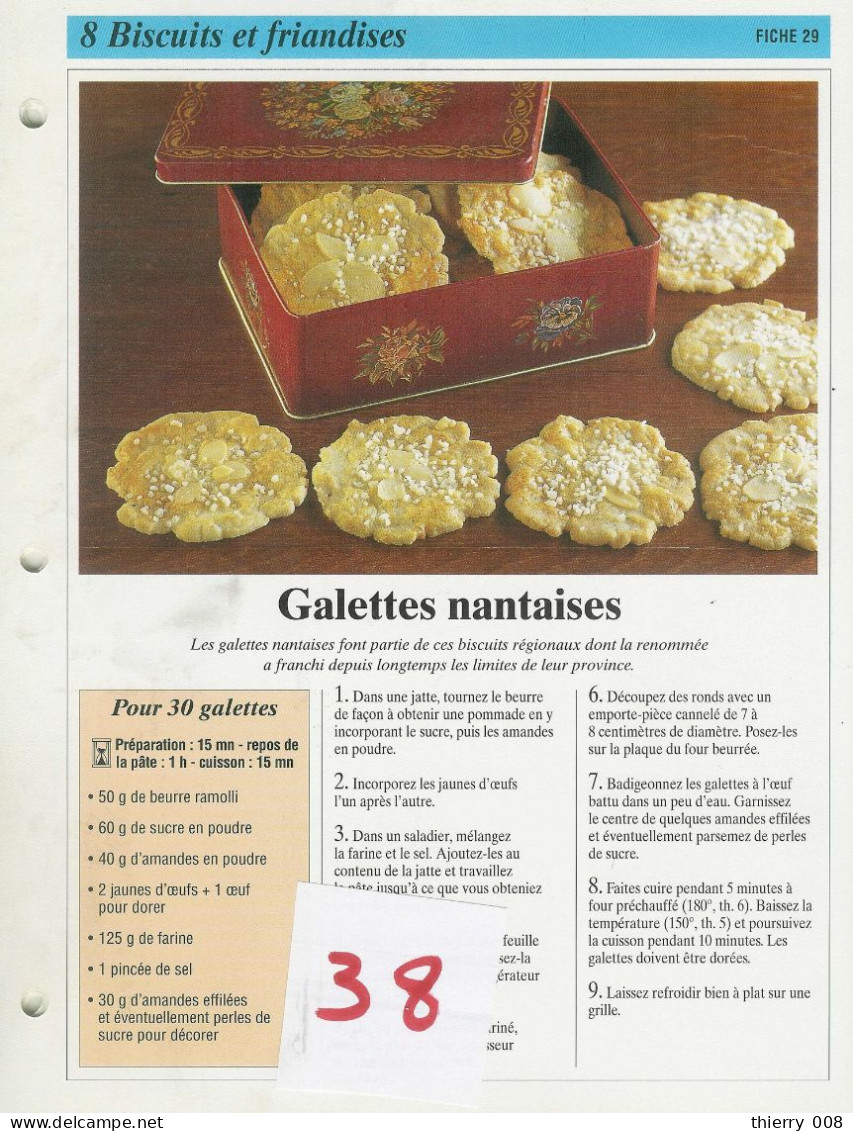 Lot 38  Biscuits Et Friandises   Biscuit Et Friandise Fiche  Cuisine  Recette - Recepten
