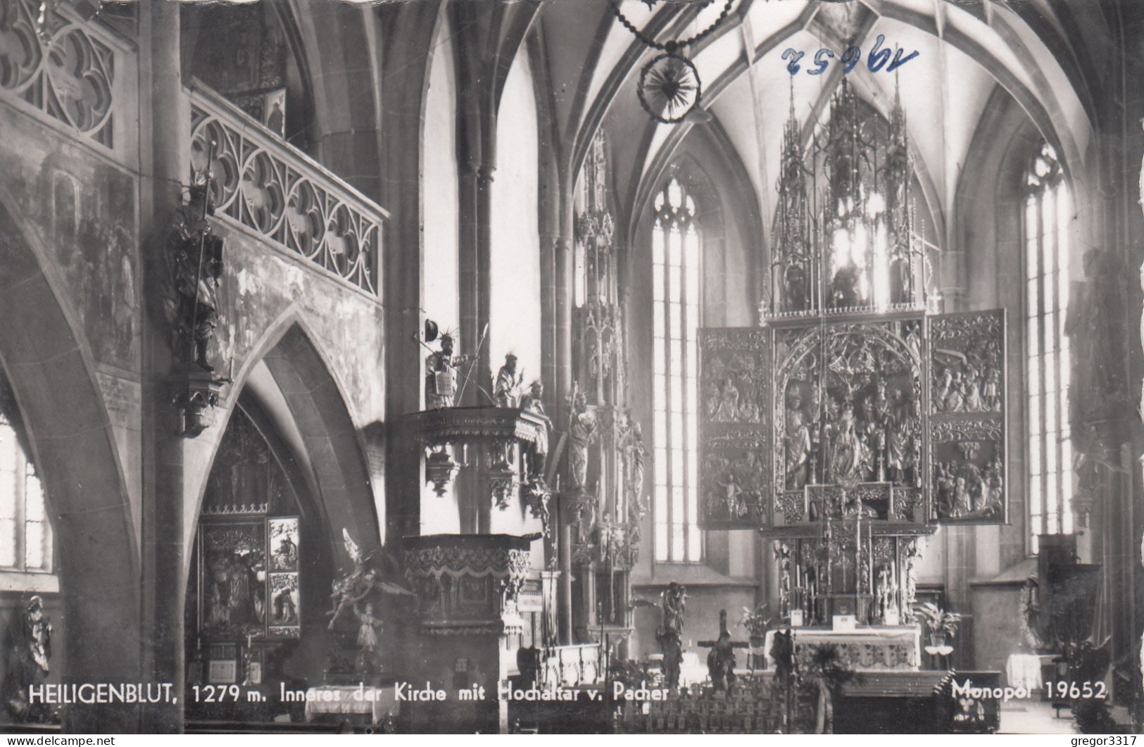 E3699) HEILIGENBLUT 1279m - Inneres Der Kirche Mit Hochaltar V. Pacher - ALT! - Heiligenblut