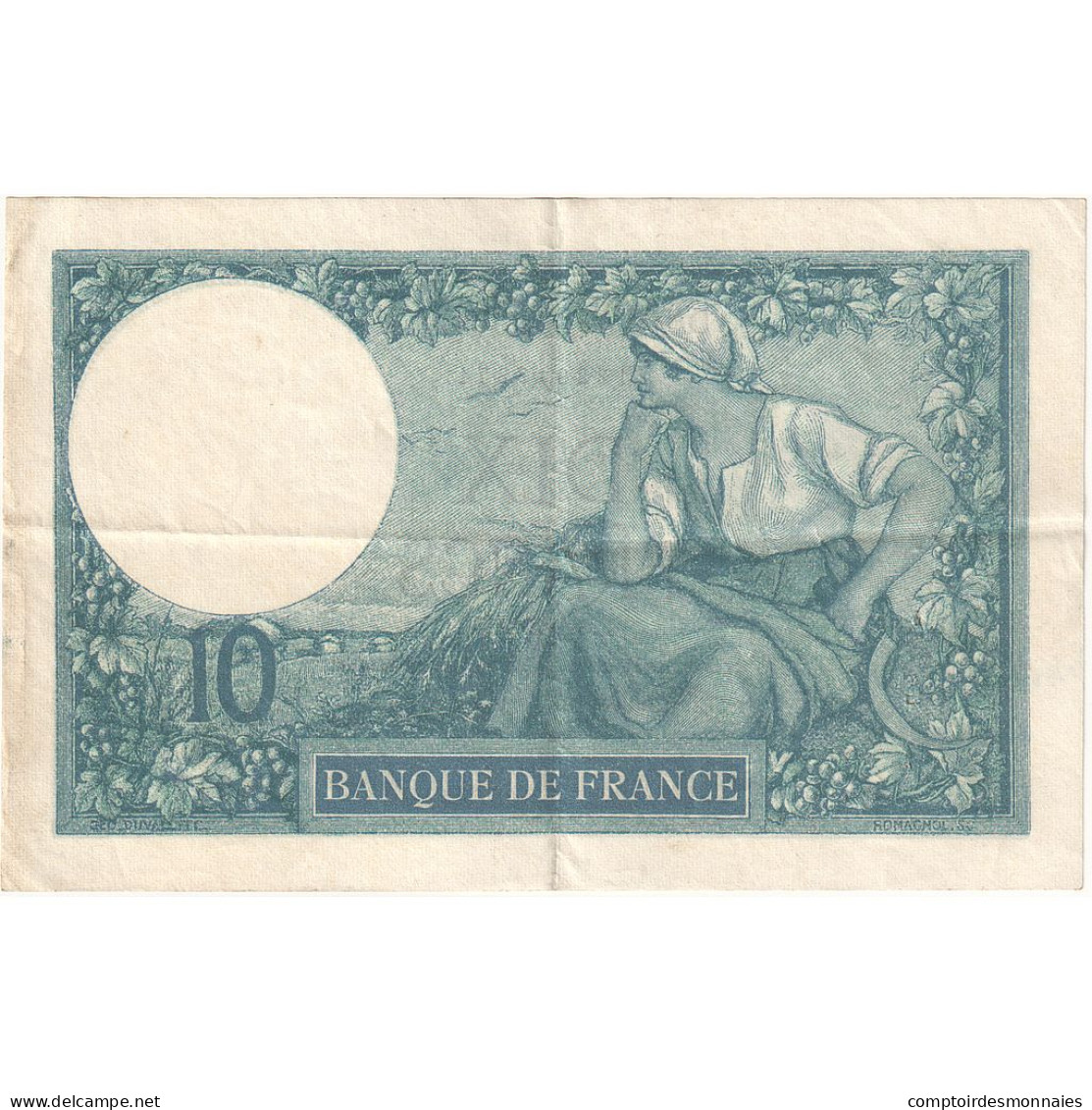 France, 10 Francs, Minerve, 1918, O.4917, TTB, Fayette:6.3, KM:73a - 10 F 1916-1942 ''Minerve''