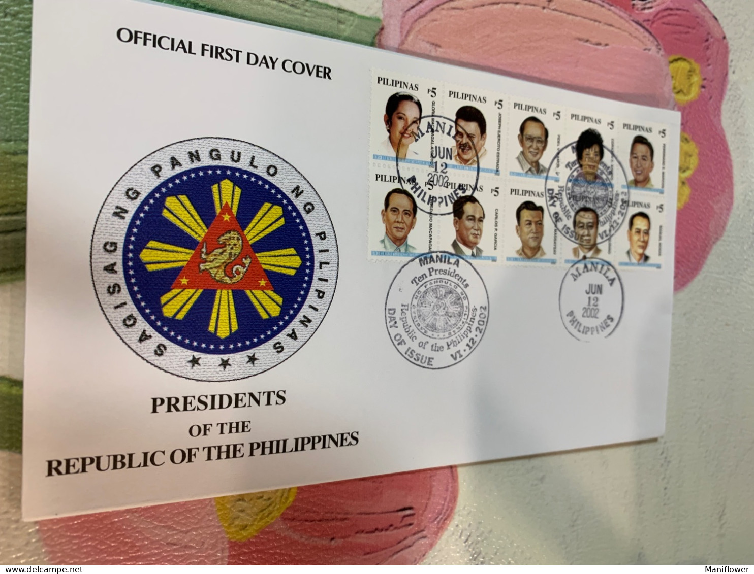 Philippines Stamp FDC 2002 The Presidents - Filipinas