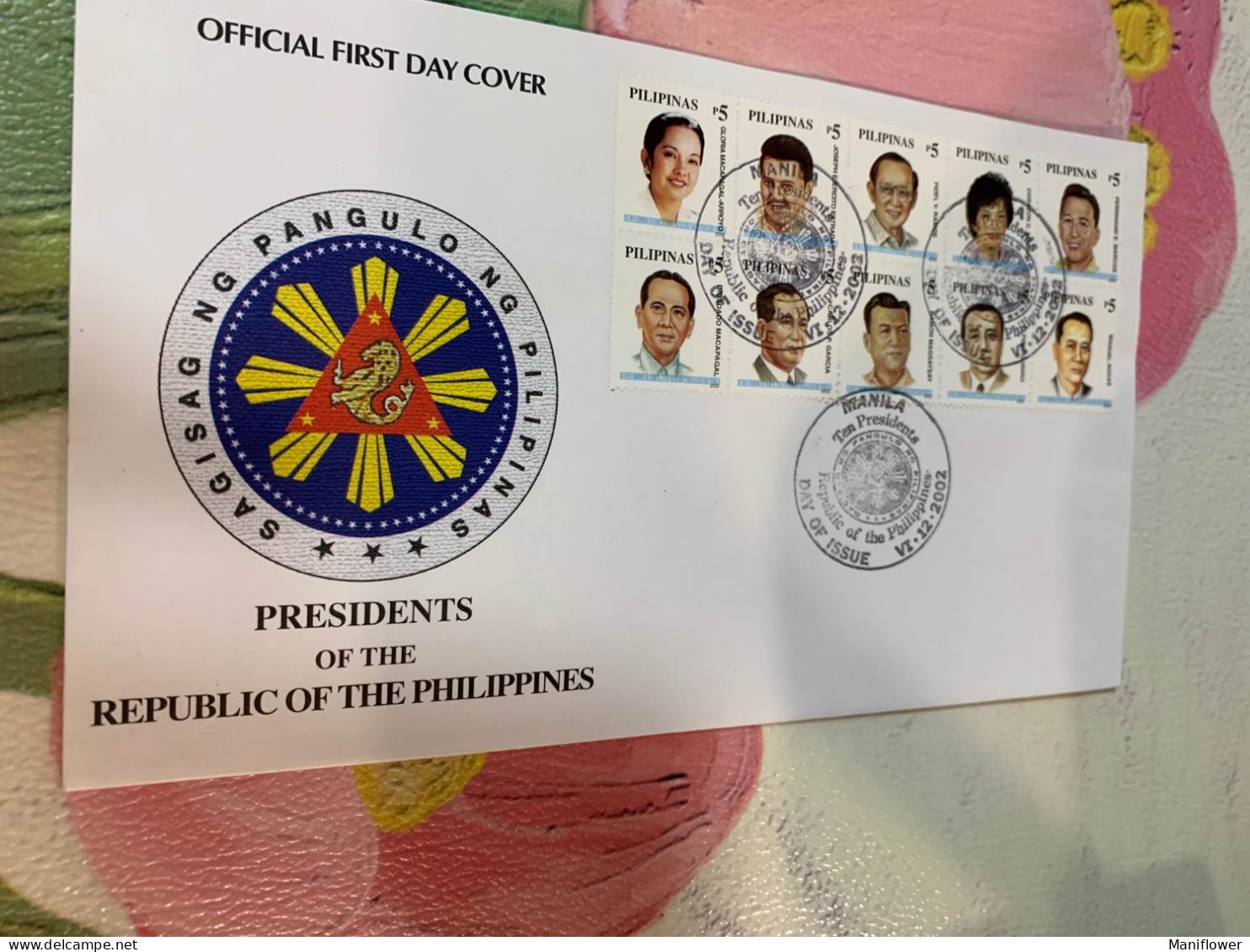 Philippines Stamp FDC 2002 The Presidents - Filipinas