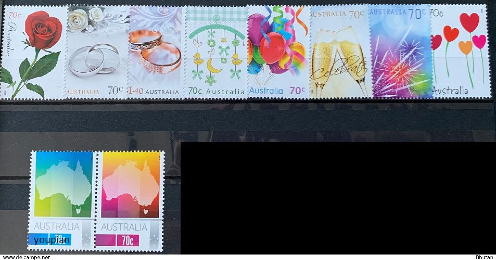 Australia 2014, Greetings, Two MNH Stamps Strips - Ongebruikt