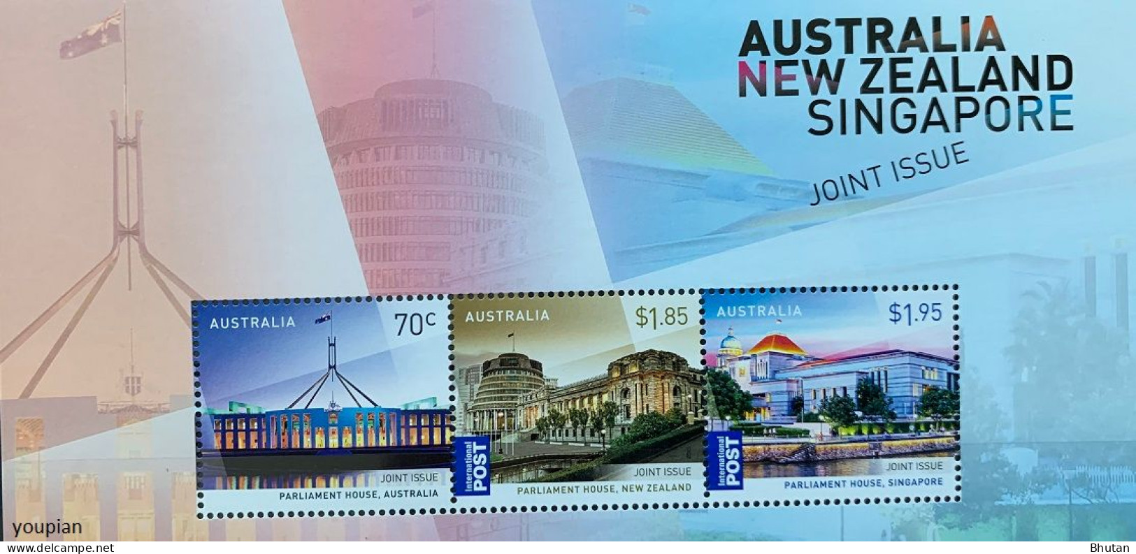 Australia 2015, Pariaments Of Australia, New Zealand And Singapore, MNH S/S - Nuevos