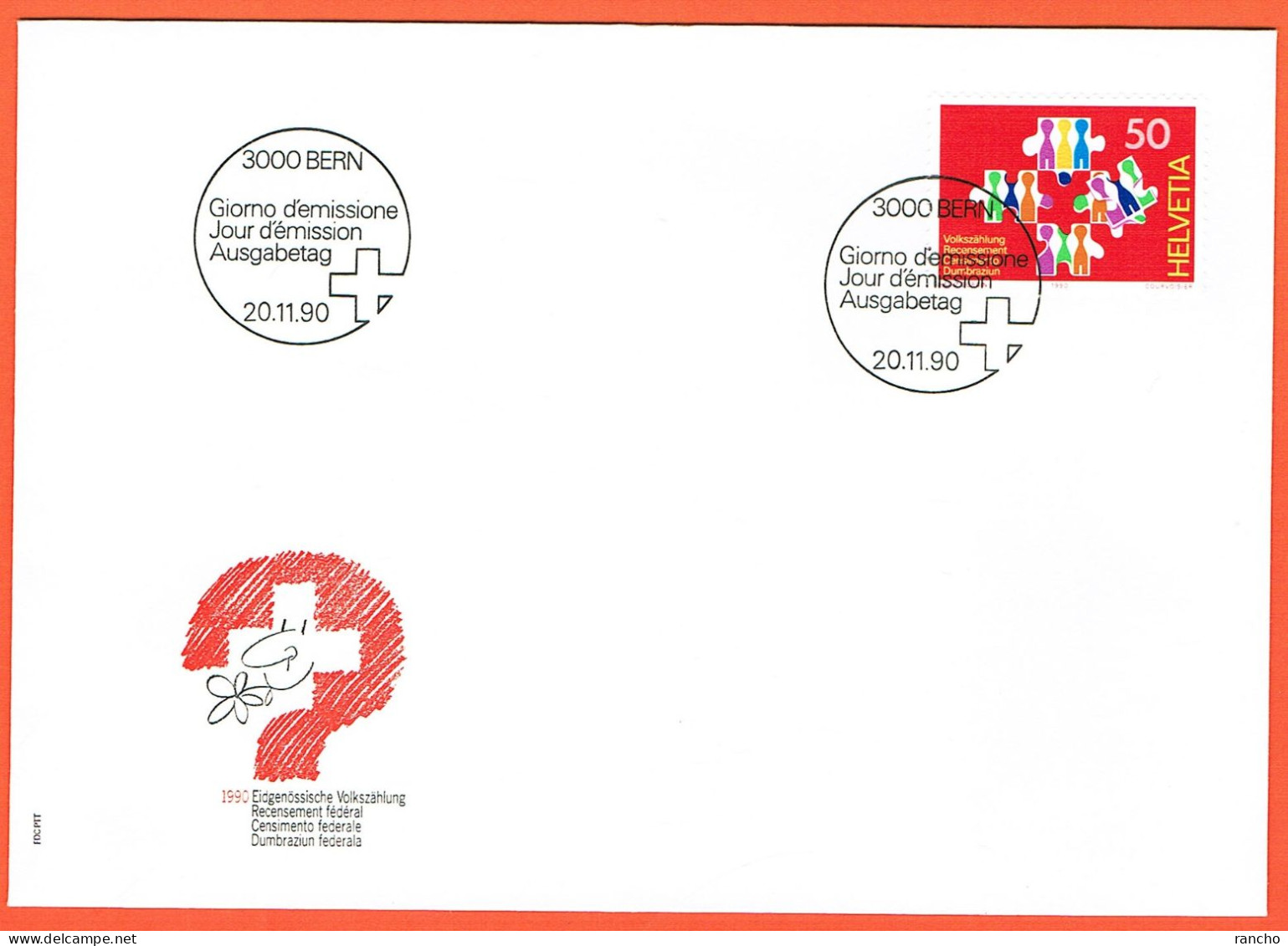 1xFDC. DE COLLECTION . SERIE . OBLITERE 1er/J.20.11.1990.  C/.S.B.K. Nr:805. Y&TELLIER Nr:1363. MICHEL Nr:1435. - FDC