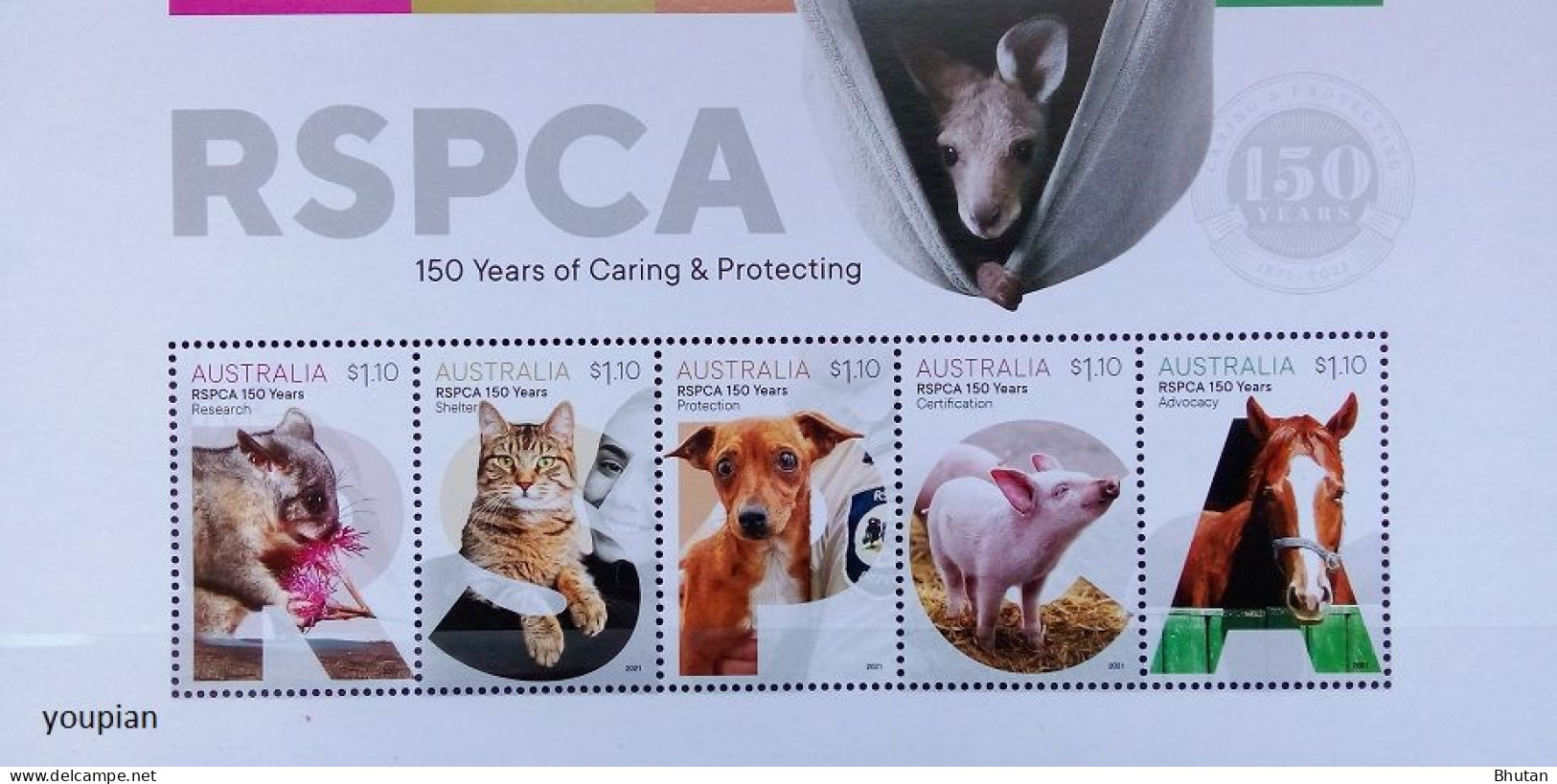 Australia 2021, RSPCA - 150 Years Of Caring & Protecting, MNH S/S - Neufs