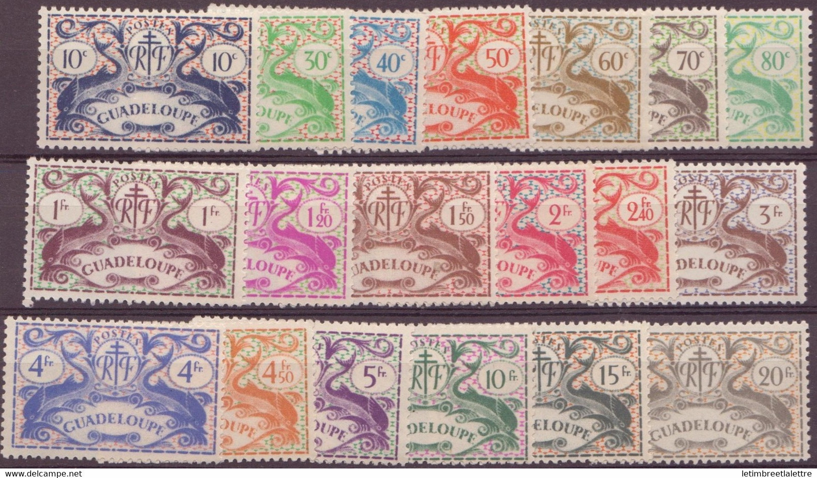 Guadeloupe - YT N° 178 à 196 ** - Neuf Sans Charnière - 1945 - Unused Stamps