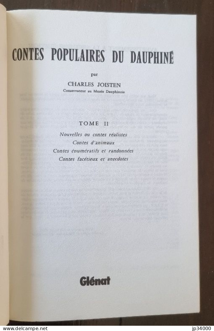 Contes Populaires Du Dauphiné Par Charles Joisten. (Glénat 1992) Régionalisme - Rhône-Alpes