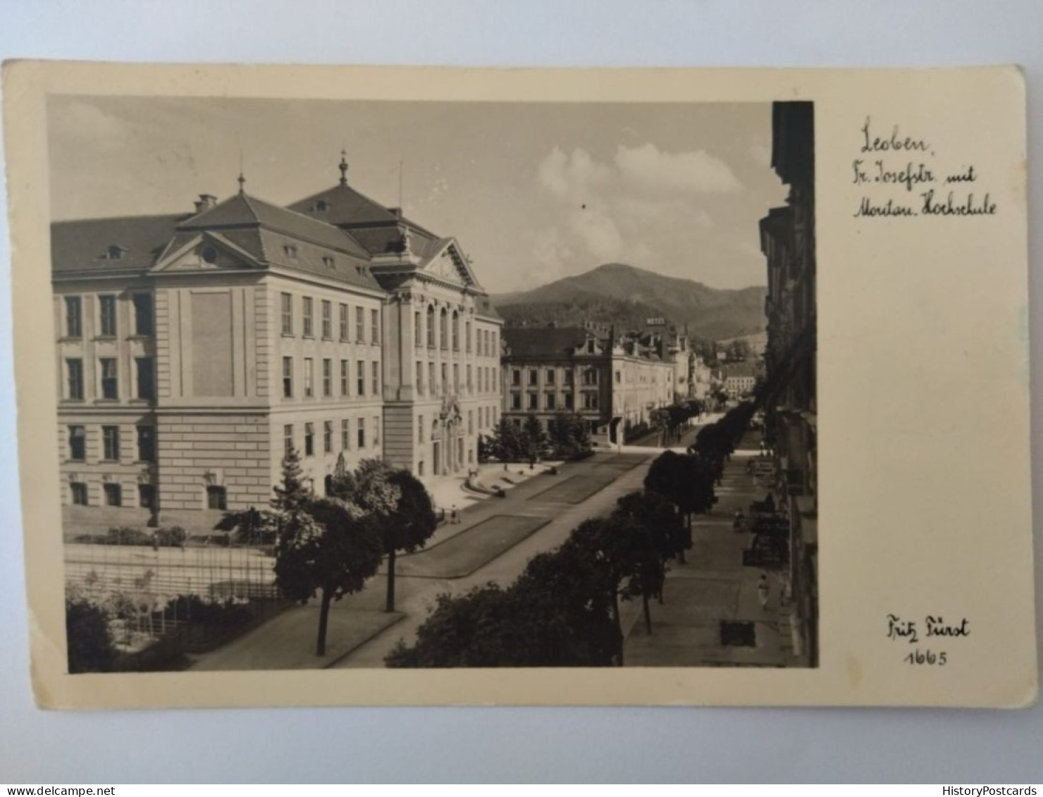 Leoben, Franz Josefstraße Mit Hochschule, 1943 - Leoben