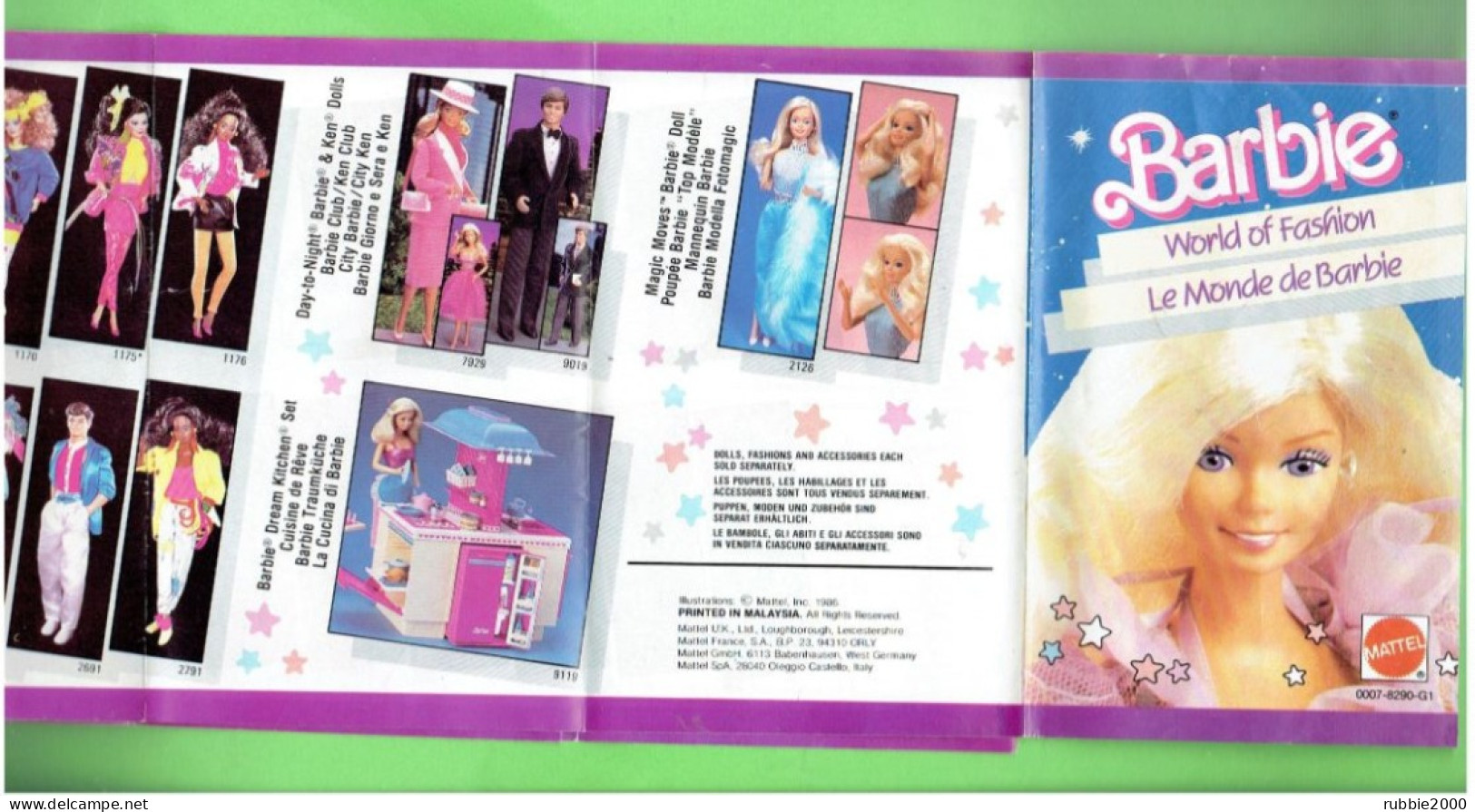 CATALOGUE POUPEE BARBIE 1987 MATTEL - Barbie