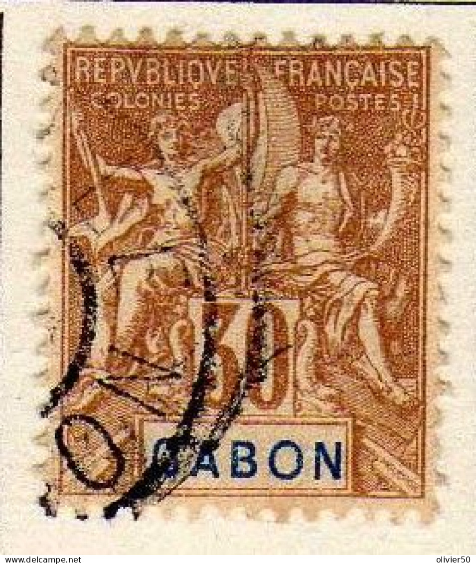 Gabon - (1904-07)  - 30  C. . Type Groupe -  Oblitere - Usados