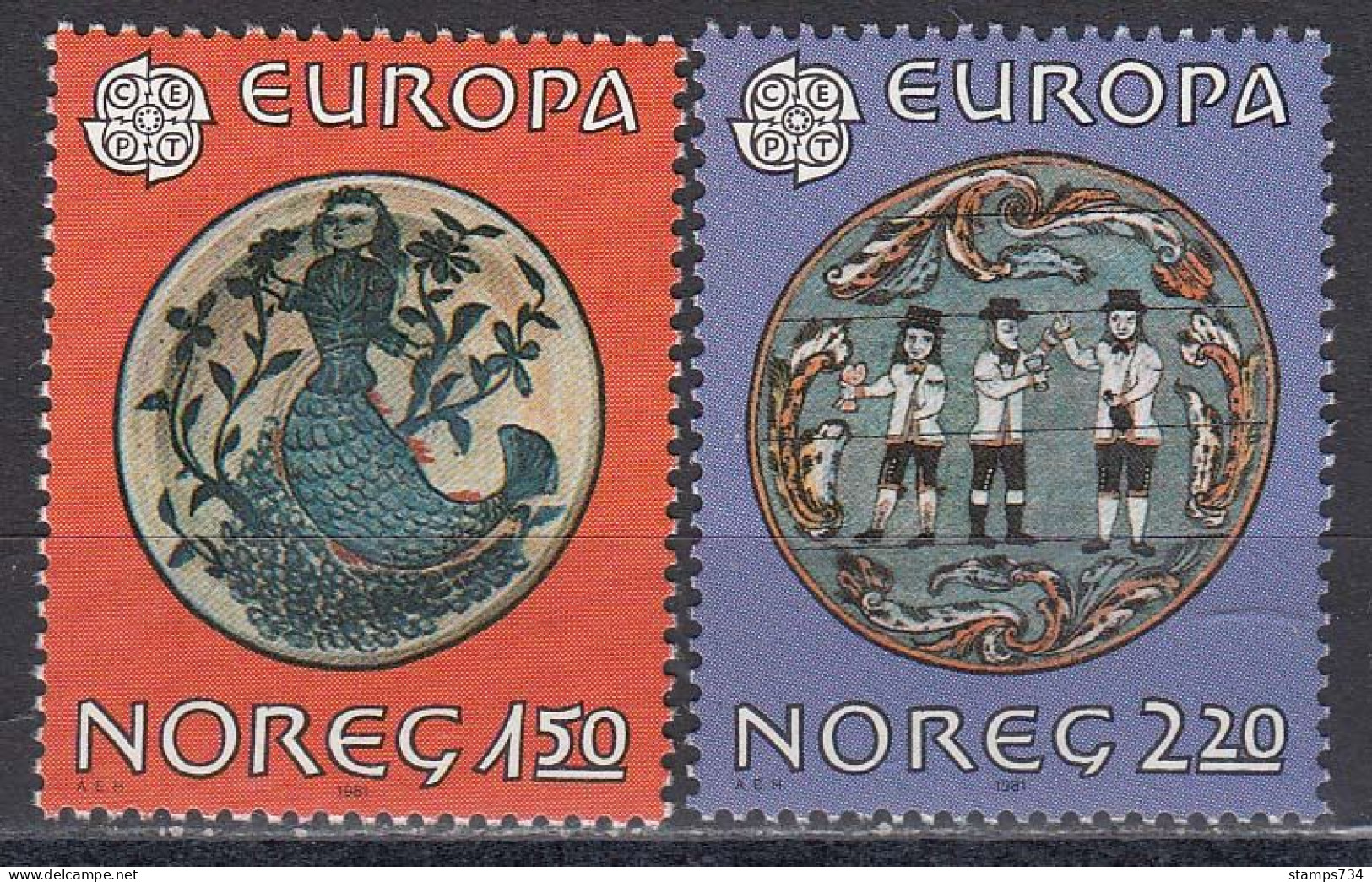 Norway 1981 - EUROPA: Folklore, Mi-Nr. 836/37, MNH** - Nuevos