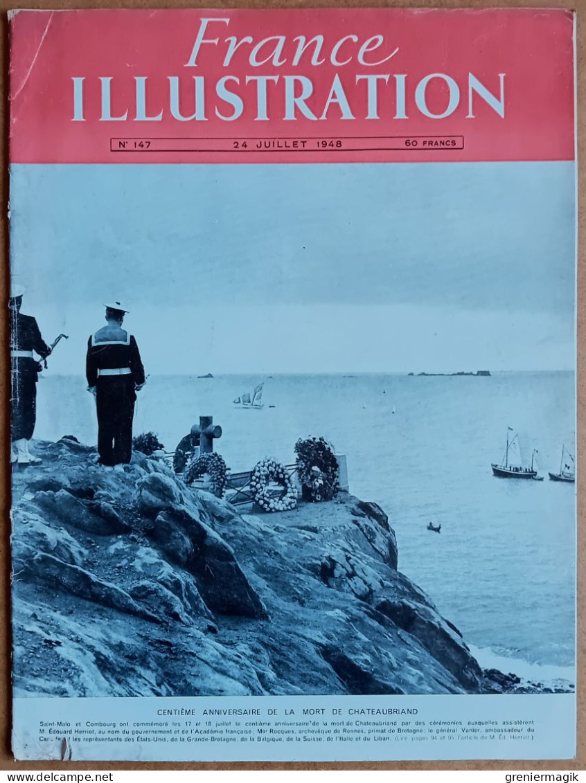 France Illustration 147 24/07/1948 La Puissance Militaire Des Etats-Unis/Turquie/Chateaubriand Par Herriot/Tulipes/Marey - General Issues