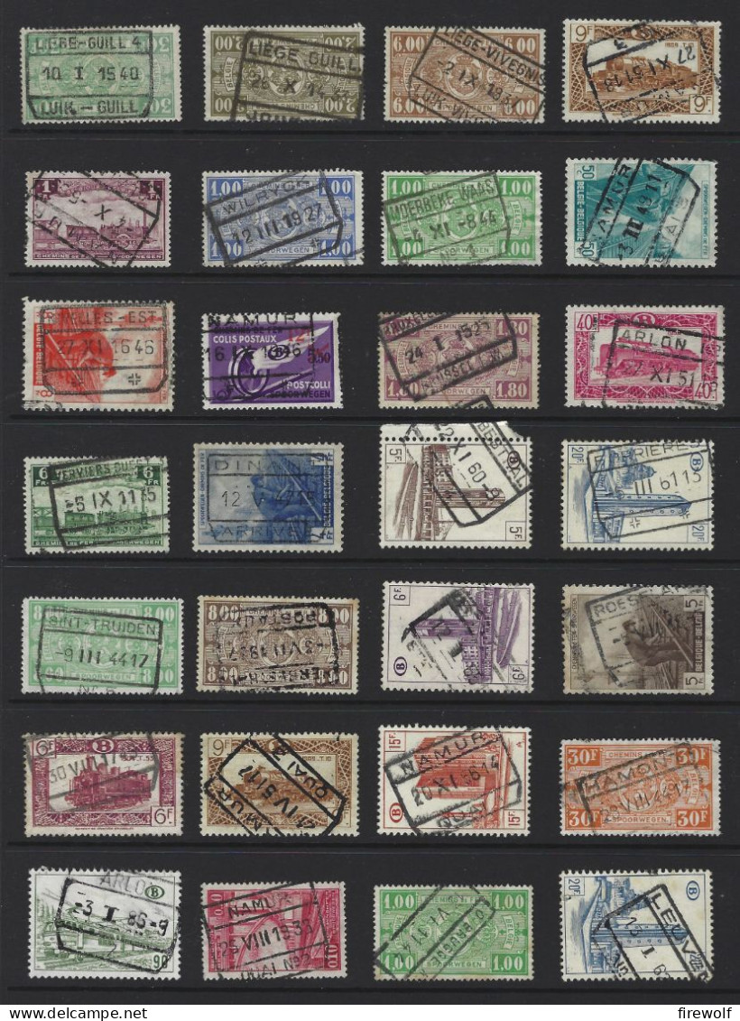 Y022 - Belgium - Railway Parcel Stamps - Used Lot - Andere & Zonder Classificatie