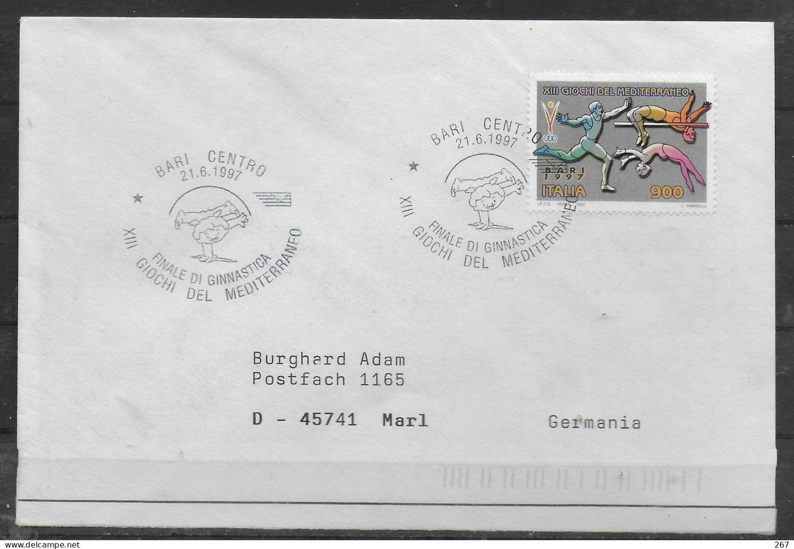 ITALIE Lettre 1997 Bari Gymnastique - Gymnastique