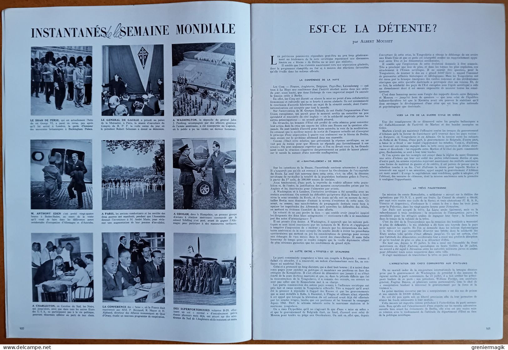 France Illustration 148 31/07/1948 G. Bartali/Madagascar/Matières Plastiques/Ministère André Marie/Chine/Duke Ellington - General Issues