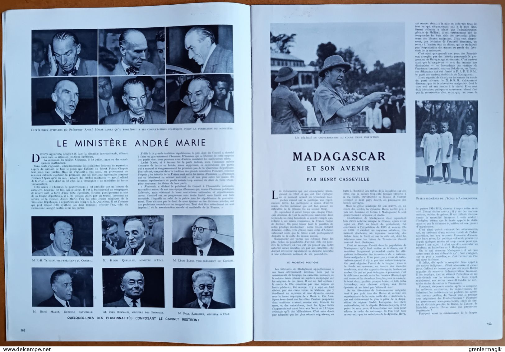 France Illustration 148 31/07/1948 G. Bartali/Madagascar/Matières Plastiques/Ministère André Marie/Chine/Duke Ellington - Informaciones Generales