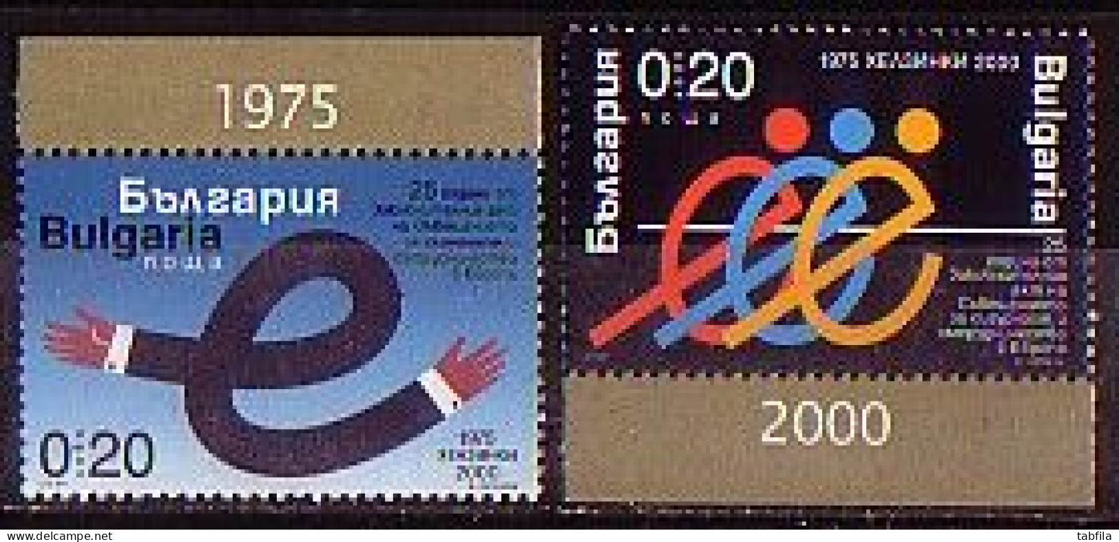 BULGARIA - 2000 - 25 Anns Helzinki - 2v MNH - Ungebraucht