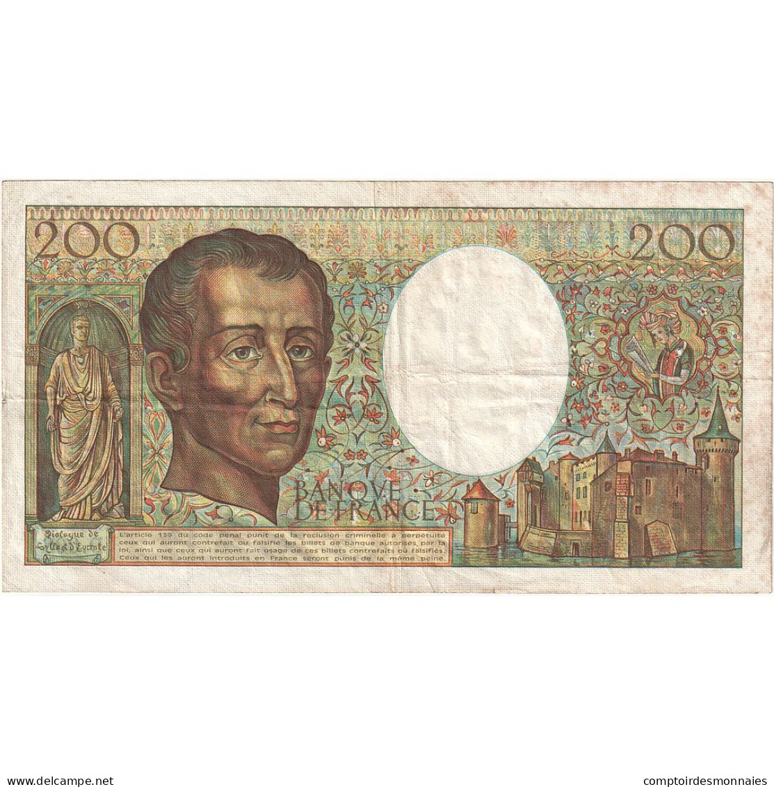 France, 200 Francs, Montesquieu, 1981, D.008, TTB, Fayette:70.01, KM:155a - 200 F 1981-1994 ''Montesquieu''