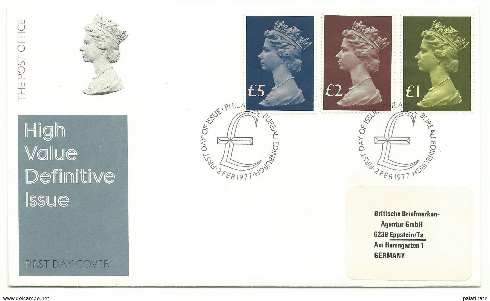 Grossbritannien Mi-Nr.732-34 High Value 1977 FDC - 1971-80 Ediciones Decimal