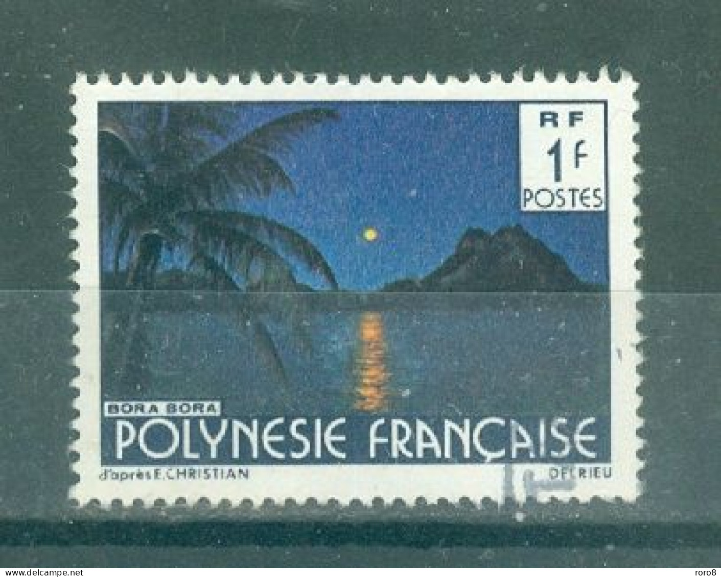 POLYNESIE - N°132 Oblitéré - Paysages De La Polynésie Française..Signature "DELRIEU" - Usati