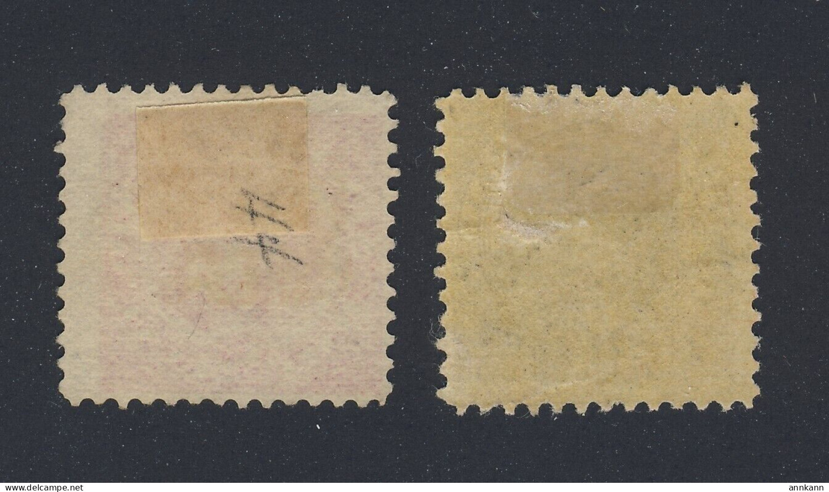 2x Newfoundland Dog Stamps; #56-1/2c F/VF & #58-1/2c F Guide Value = $25.00 - 1857-1861