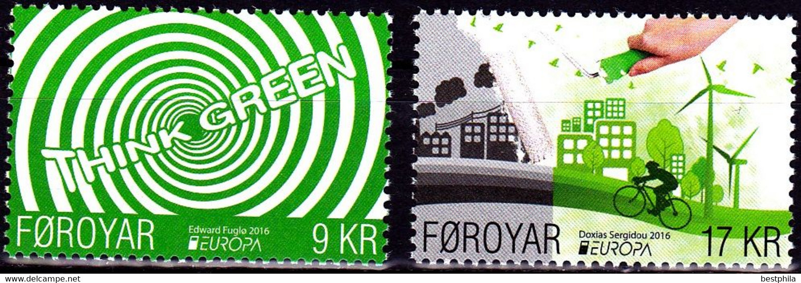 Europa Cept - 2016 - Faroer, Foroyar - (Think Green) ** MNH - 2016