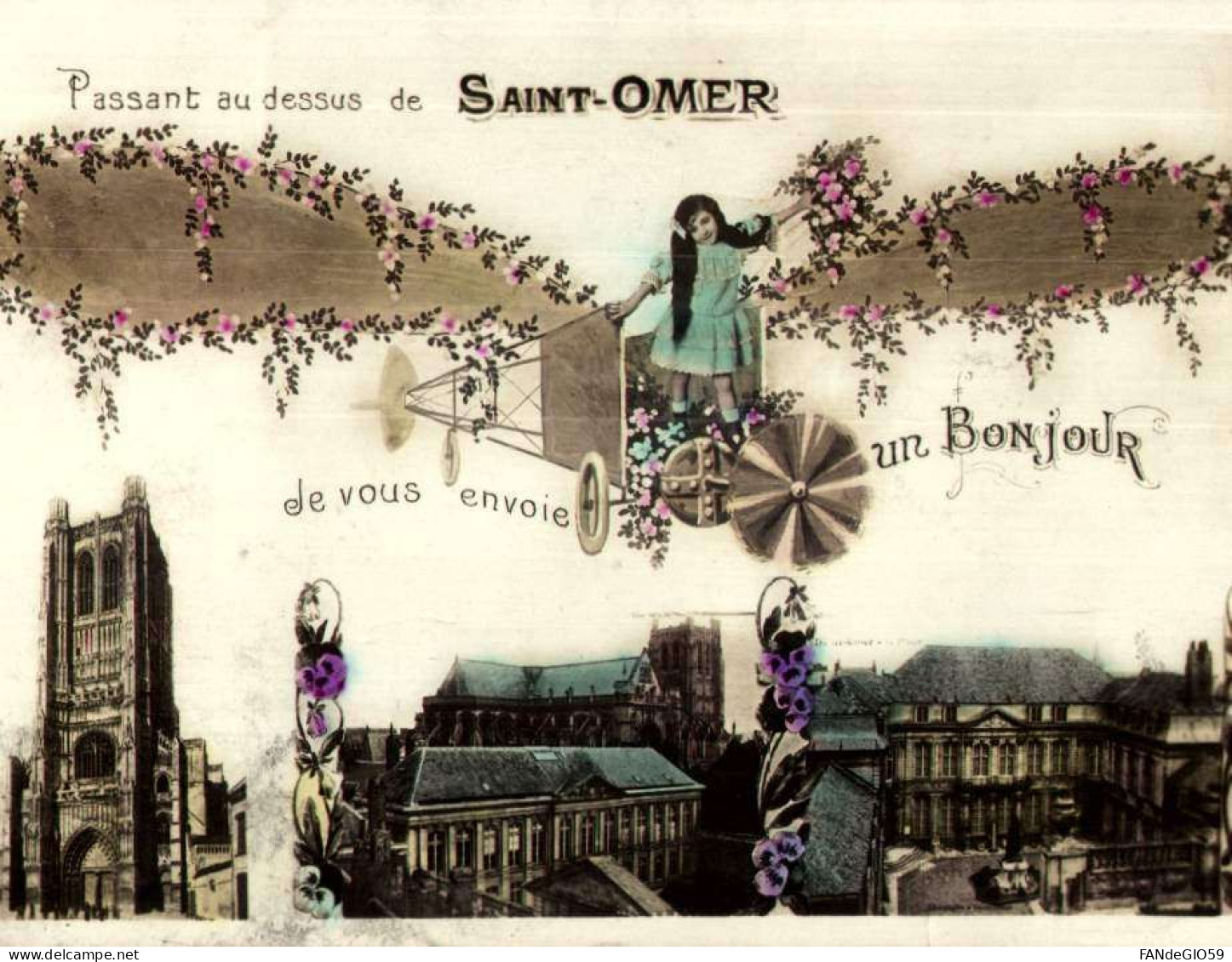 62 - Saint Omer - Carte Photo - Passant Au Dessus De Saint - Omer  //// 26 - Saint Omer