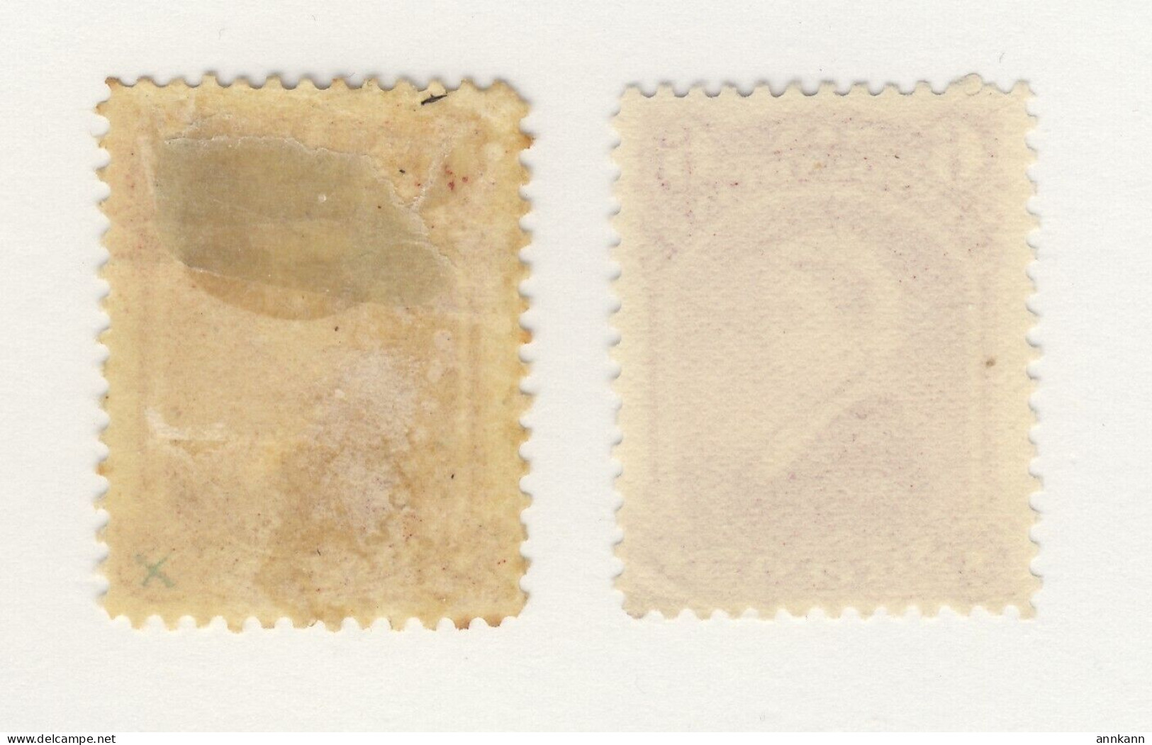 2x Newfoundland Stamps #36-6c Queen Victoria MHR MNG F/VF Guide Value = $80.00 - 1857-1861