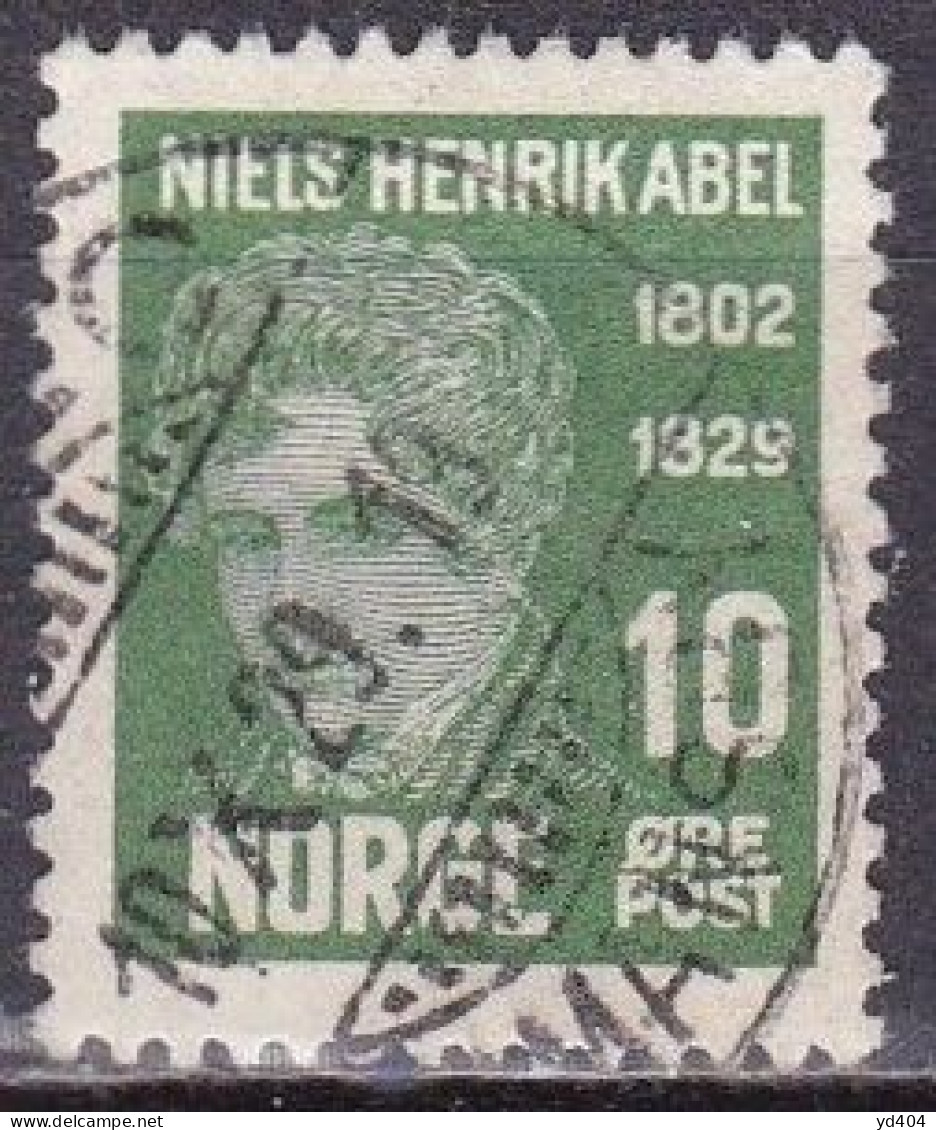 NO018A – NORVEGE - NORWAY – 1929 – NIELS HENRIK ABEL – SG # 213 USED - Oblitérés