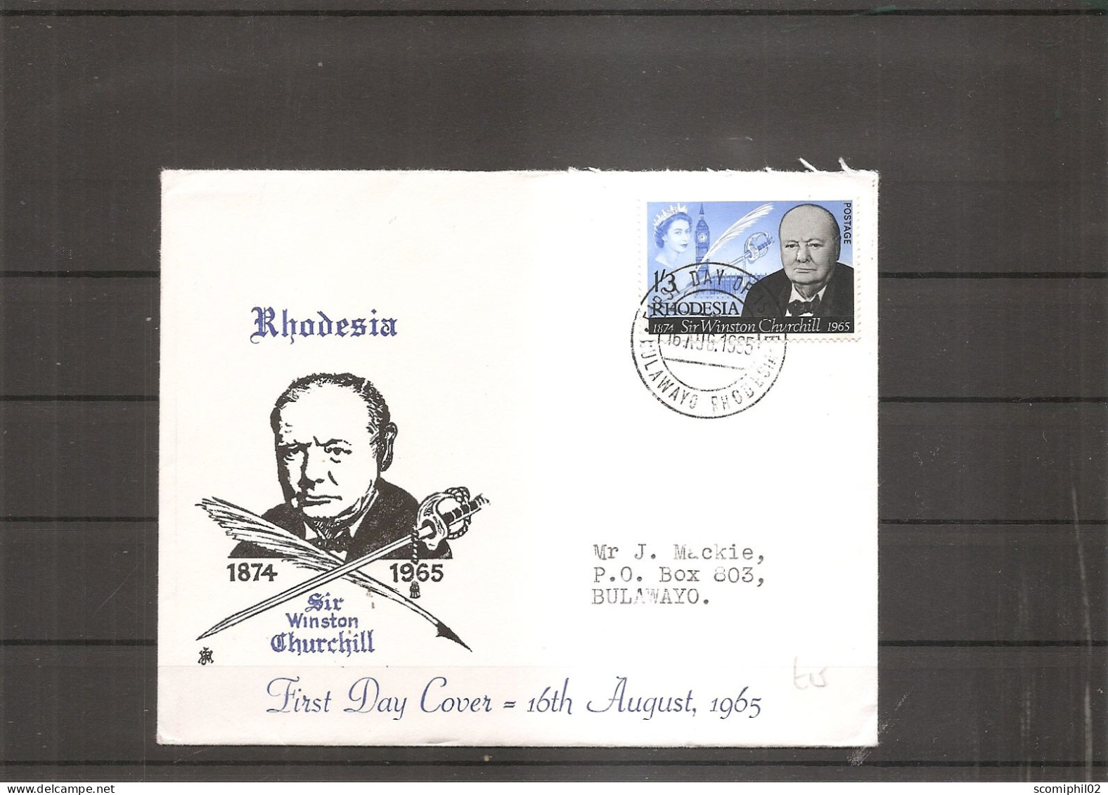 Churchill ( FDC De Rhodésie De' 1965 à Voir) - Sir Winston Churchill