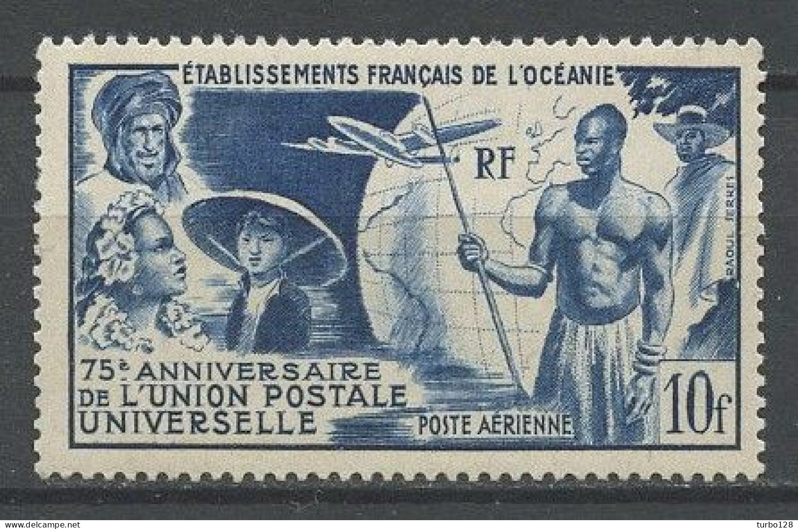 OCEANIE 1955 PA 29 ** Neuf MNH Superbe  C 26 € UPU Union Postale Universelle Avions  Planes - Luftpost