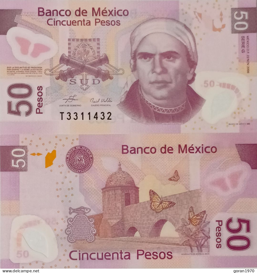 Mexico 50 Pesos 2006 UNC, P-123e Polymer  RARE - Mexico