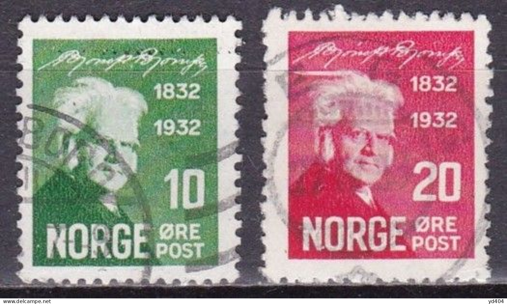 NO022B – NORVEGE - NORWAY – 1932 – B.M. BJOERNSON – SG # 227-229 USED 2 € - Oblitérés