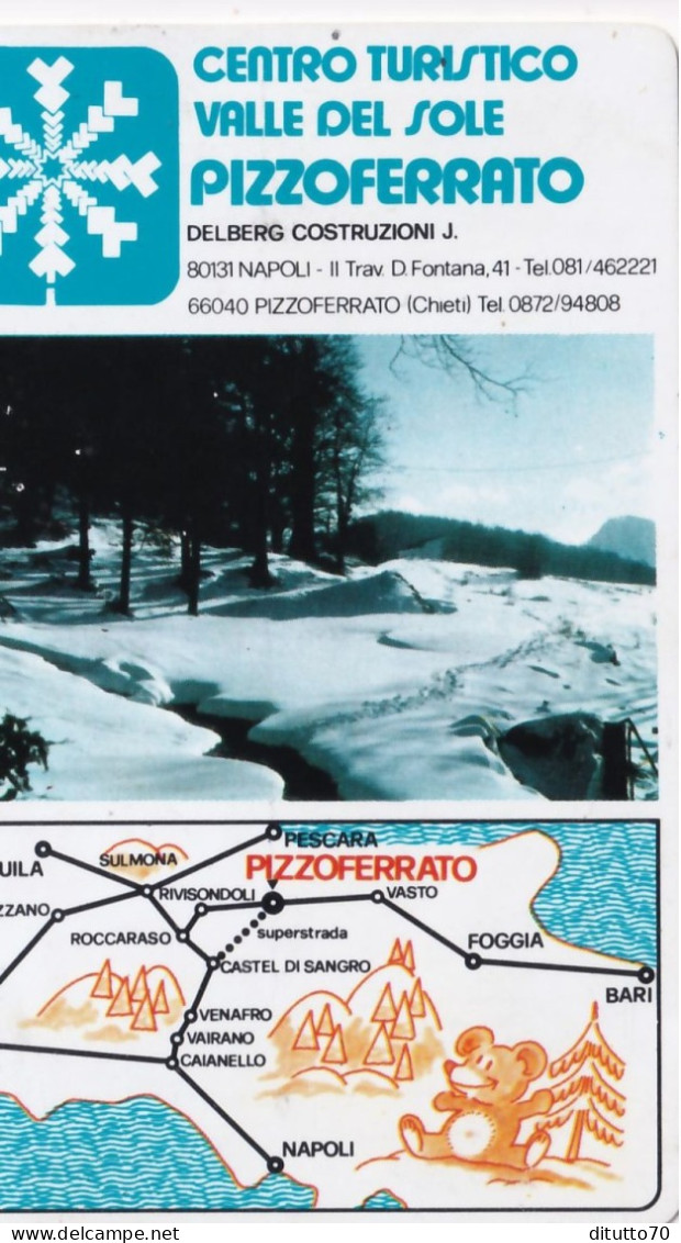 Calendarietto - Centro Turistico Valle Del Sole - Pizzoferrato - Anno 1977 - Petit Format : 1971-80