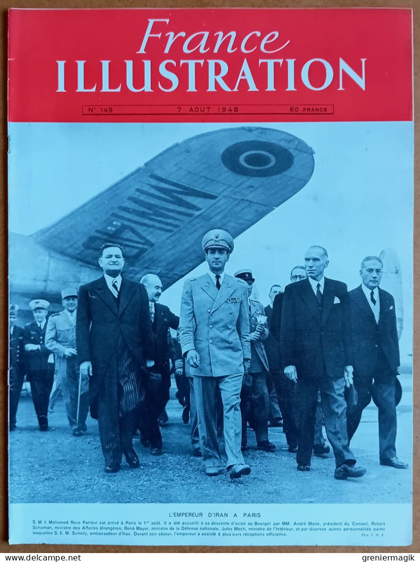 France Illustration N°149 07/08/1948 Iran Reza Pahlavi/Ludwigshafen/Sigismond Adam Hajduhadhaza/U.R.S.S. Et Ses Armées - Testi Generali