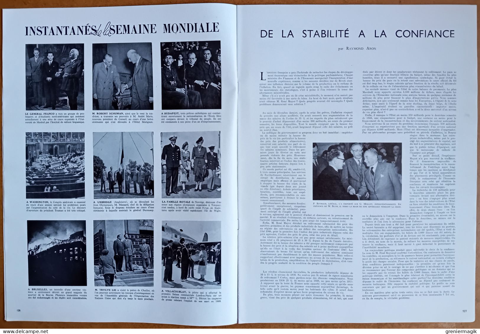 France Illustration N°149 07/08/1948 Iran Reza Pahlavi/Ludwigshafen/Sigismond Adam Hajduhadhaza/U.R.S.S. Et Ses Armées - General Issues