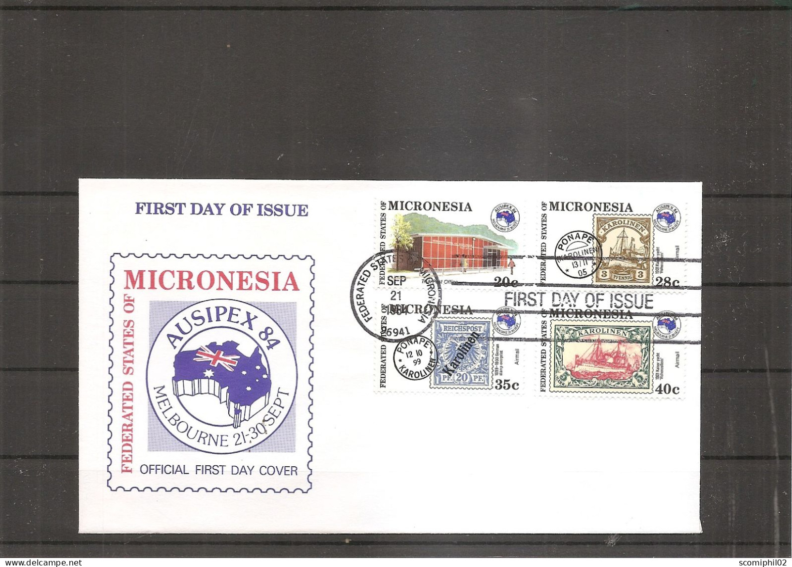 Micronésie - Timbres Sur Timbres ( FDC De 1984 à Voir) - Micronésie