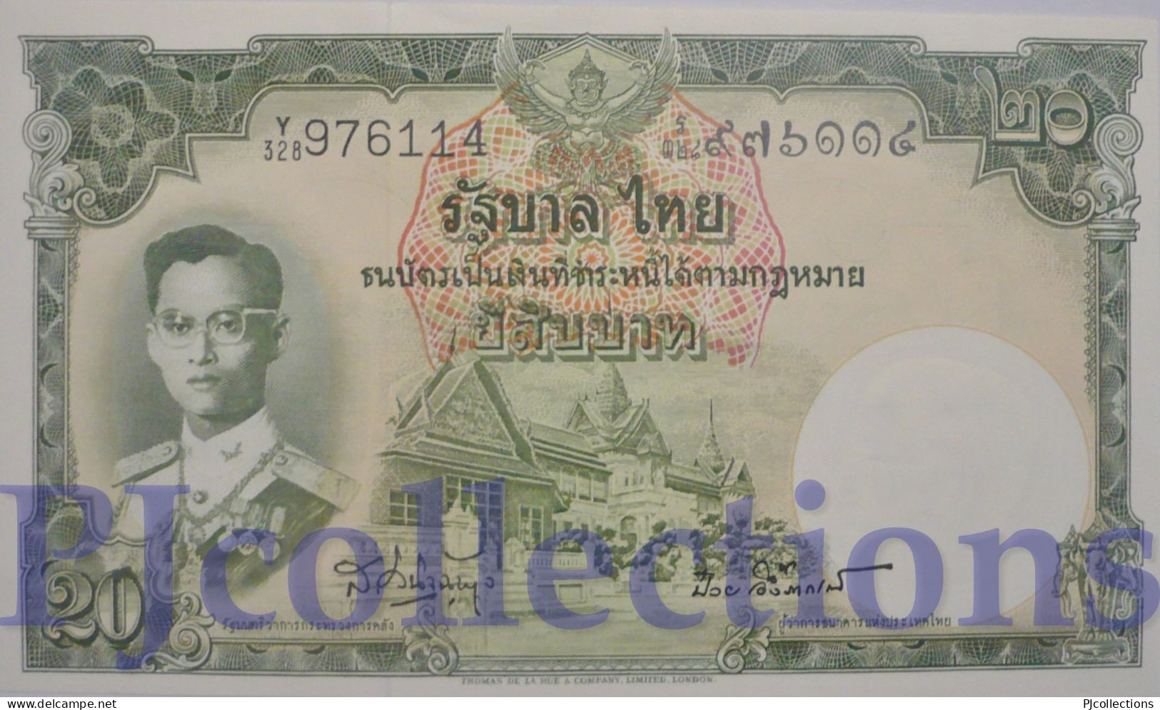 THAILAND 20 BAHT 1953 PICK 77d UNC - Tailandia