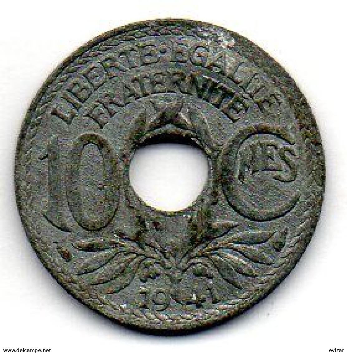 FRANCE, 10 Centimes, Zinc, Year 1941, KM # 895 - 10 Centimes