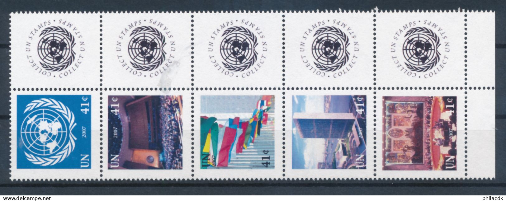 NATIONS UNIES NEW YORK - N° 1048/52 NEUFS (*) SANS GOMME - 2007 - Unused Stamps
