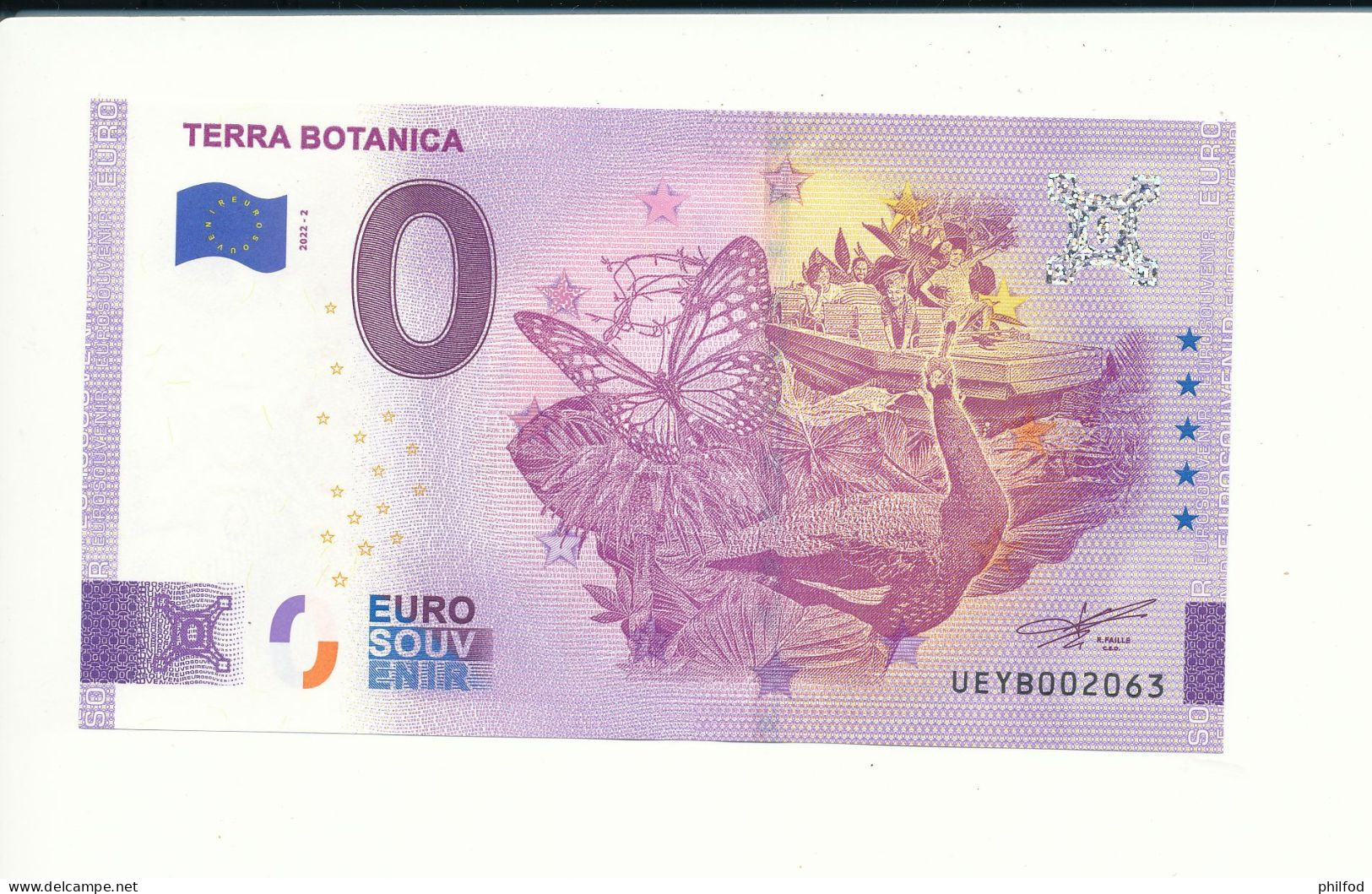 Billet Touristique  0 Euro  - TERRA BOTANICA - 2022-2 -  UEYB -  N° 2063 - Altri & Non Classificati