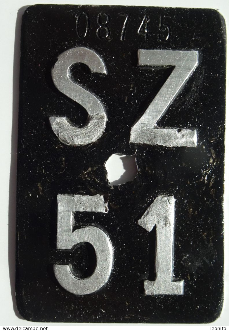 Velonummer Schwyz SZ 51 - Number Plates