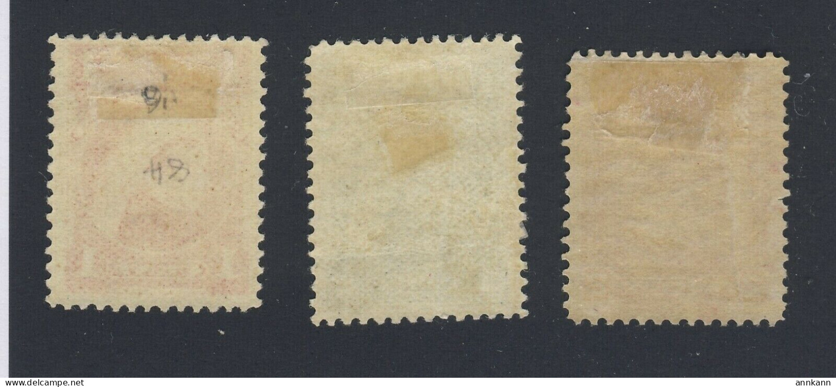 3x Newfoundland MHR Stamps #79-1c #80-1c #86-2c Map Guide Value = $75.00 - 1857-1861